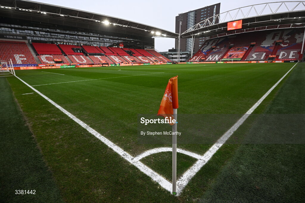 7 March 2026; A general view of Stadion Galgenwaard before the 2027 FIFA Women’s World Cup Qualifier match between the Netherlands and Republic of Ireland at Stadion Galgenwaard in Utrecht, Netherlands. Photo by Stephen McCarthy/Sportsfile