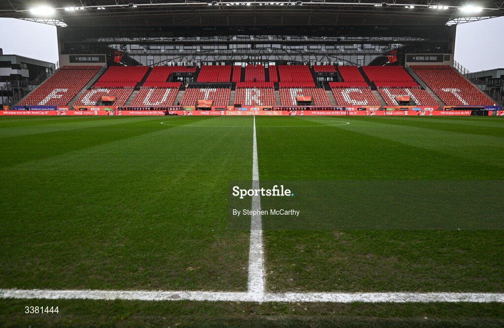 7 March 2026; A general view of Stadion Galgenwaard before the 2027 FIFA Women’s World Cup Qualifier match between the Netherlands and Republic of Ireland at Stadion Galgenwaard in Utrecht, Netherlands. Photo by Stephen McCarthy/Sportsfile