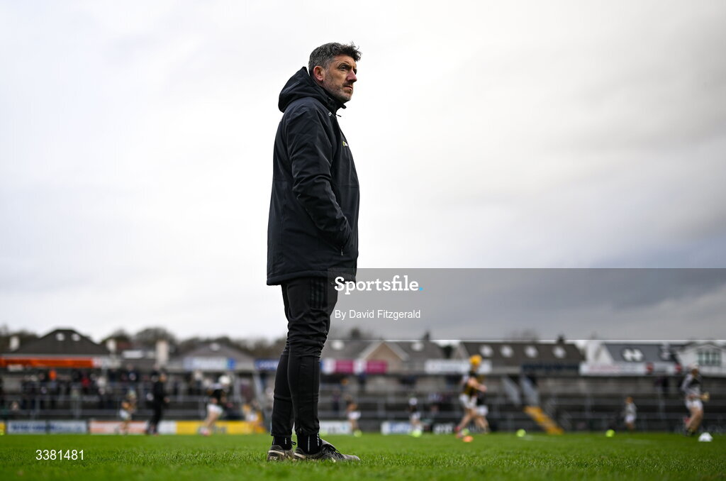 7 March 2026; Kilkenny manager Derek Lyng before the Allianz Hurling League Division 1A match between Galway and Kilkenny at Pearse Stadium in Galway. Photo by David Fitzgerald/Sportsfile
