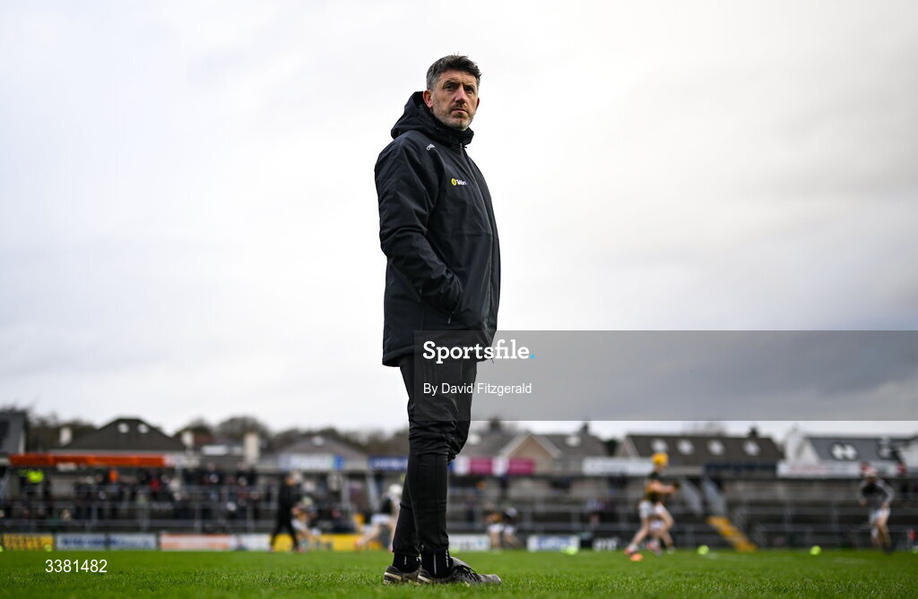 7 March 2026; Kilkenny manager Derek Lyng before the Allianz Hurling League Division 1A match between Galway and Kilkenny at Pearse Stadium in Galway. Photo by David Fitzgerald/Sportsfile