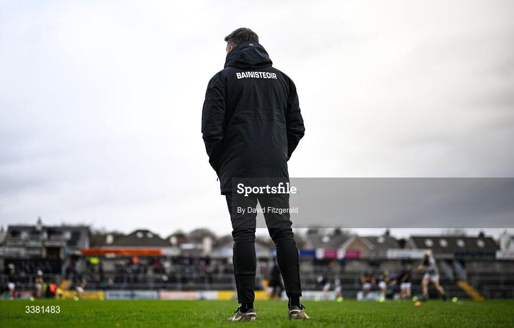 7 March 2026; Kilkenny manager Derek Lyng before the Allianz Hurling League Division 1A match between Galway and Kilkenny at Pearse Stadium in Galway. Photo by David Fitzgerald/Sportsfile