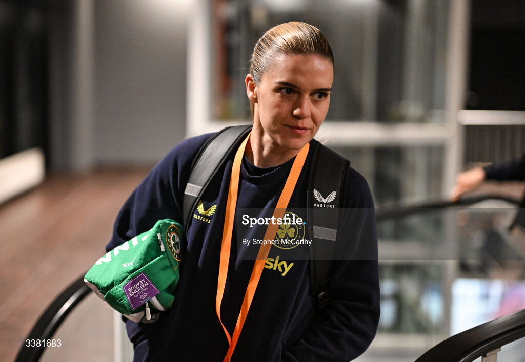 7 March 2026; Jamie Finn of Republic of Ireland before the 2027 FIFA Women’s World Cup Qualifier match between the Netherlands and Republic of Ireland at Stadion Galgenwaard in Utrecht, Netherlands. Photo by Stephen McCarthy/Sportsfile