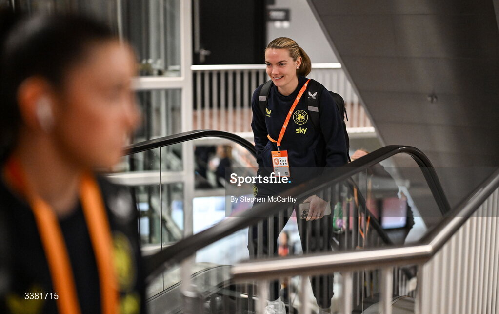 7 March 2026; Saoirse Noonan of Republic of Ireland before the 2027 FIFA Women’s World Cup Qualifier match between the Netherlands and Republic of Ireland at Stadion Galgenwaard in Utrecht, Netherlands. Photo by Stephen McCarthy/Sportsfile