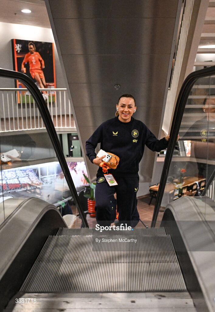 7 March 2026; Katie McCabe of Republic of Ireland before the 2027 FIFA Women’s World Cup Qualifier match between the Netherlands and Republic of Ireland at Stadion Galgenwaard in Utrecht, Netherlands. Photo by Stephen McCarthy/Sportsfile