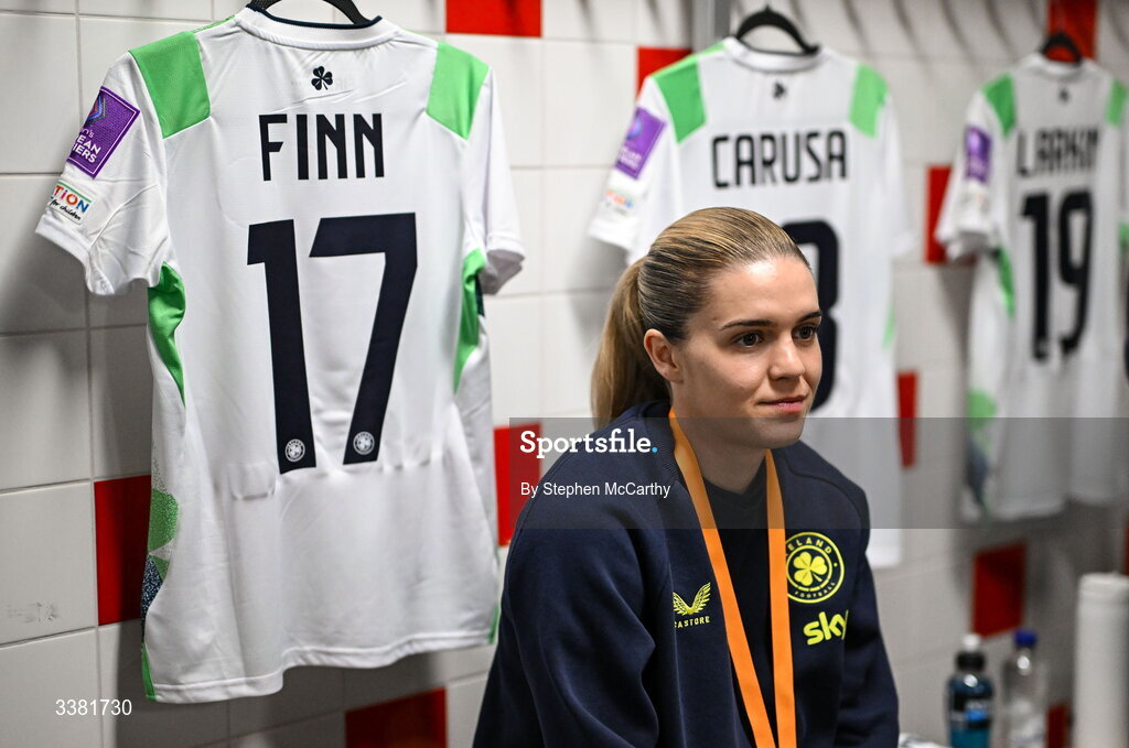 7 March 2026; Jamie Finn of Republic of Ireland before the 2027 FIFA Women’s World Cup Qualifier match between the Netherlands and Republic of Ireland at Stadion Galgenwaard in Utrecht, Netherlands. Photo by Stephen McCarthy/Sportsfile