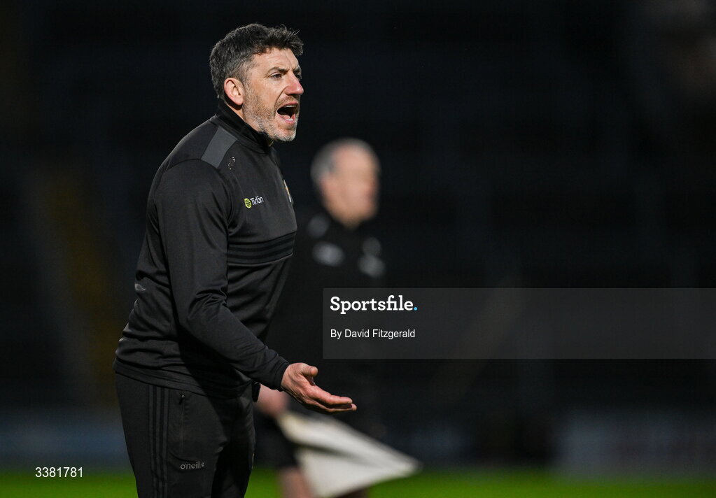 7 March 2026; Kilkenny manager Derek Lyng during the Allianz Hurling League Division 1A match between Galway and Kilkenny at Pearse Stadium in Galway. Photo by David Fitzgerald/Sportsfile