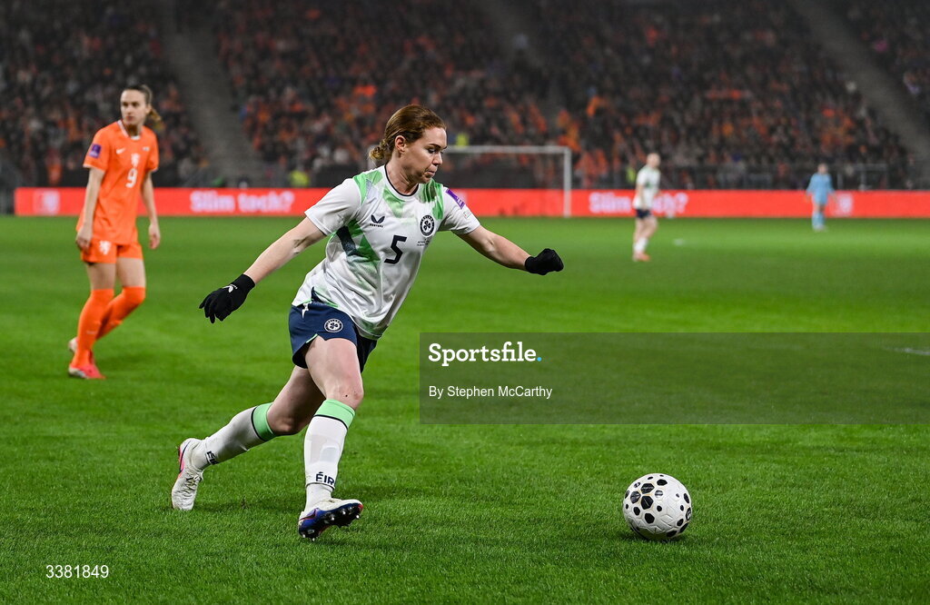 7 March 2026; Aoife Mannion of Republic of Ireland during the 2027 FIFA Women’s World Cup Qualifier match between the Netherlands and Republic of Ireland at Stadion Galgenwaard in Utrecht, Netherlands. Photo by Stephen McCarthy/Sportsfile
