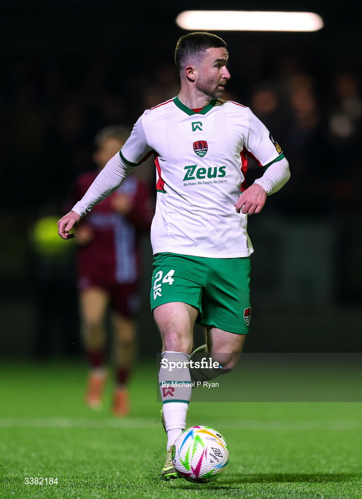 6 March 2026; Sean Maguire of Cork City during the SSE Airtricity Men's First Division match between Cobh Ramblers and Cork City at St Colman's Park in Cobh, Cork. Photo by Michael P Ryan/Sportsfile