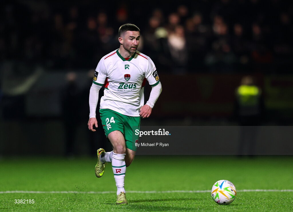 6 March 2026; Sean Maguire of Cork City during the SSE Airtricity Men's First Division match between Cobh Ramblers and Cork City at St Colman's Park in Cobh, Cork. Photo by Michael P Ryan/Sportsfile