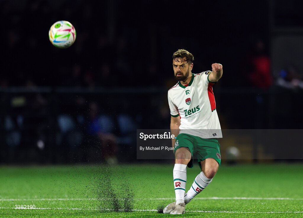 6 March 2026; Greg Bolger of Cork City during the SSE Airtricity Men's First Division match between Cobh Ramblers and Cork City at St Colman's Park in Cobh, Cork. Photo by Michael P Ryan/Sportsfile