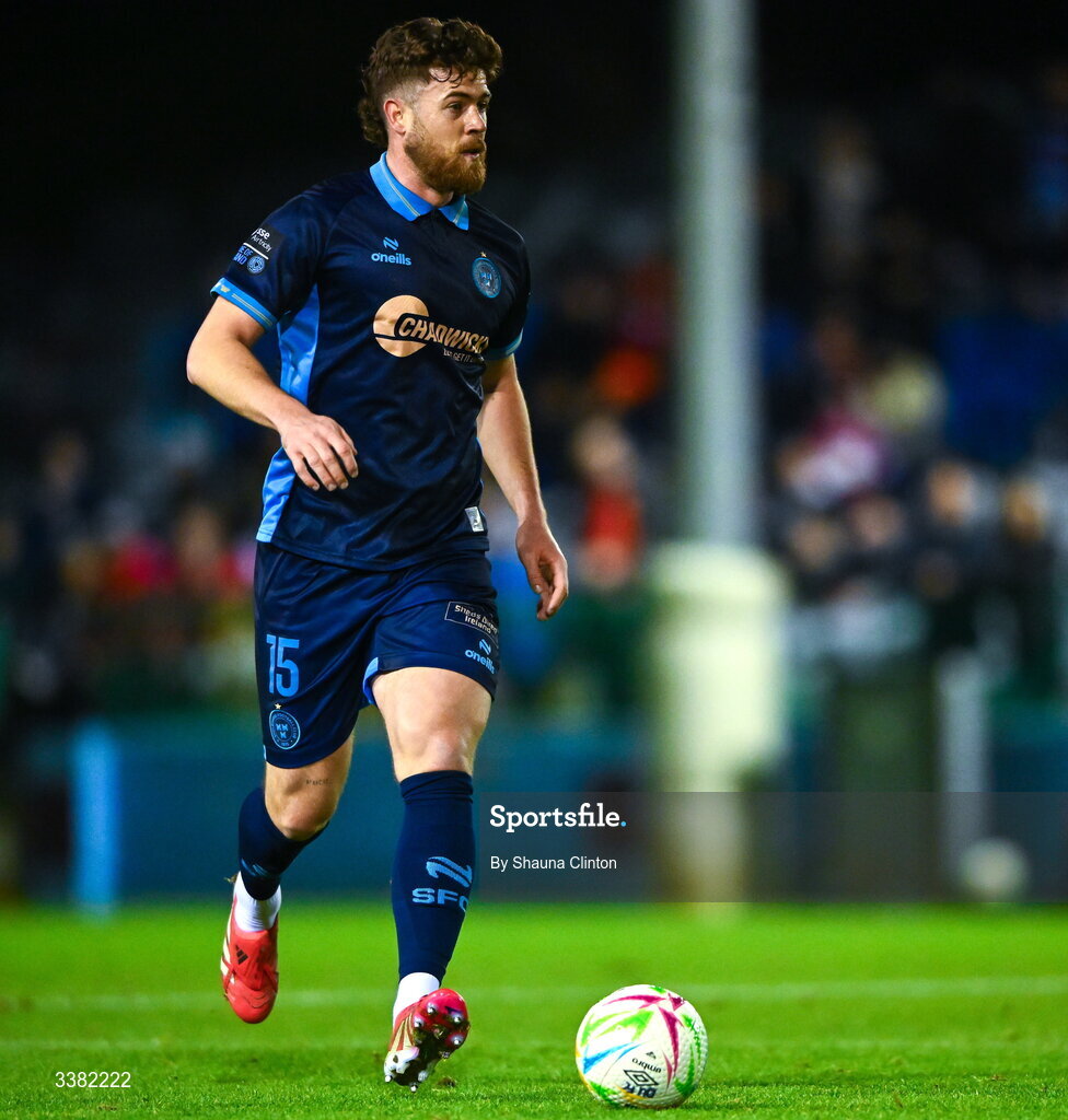 27 February 2026; Sam Bone of Shelbourne during the SSE Airtricity Men's Premier Division match between Drogheda United and Shelbourne at Sullivan & Lambe Park in Drogheda, Louth. Photo by Shauna Clinton/Sportsfile
