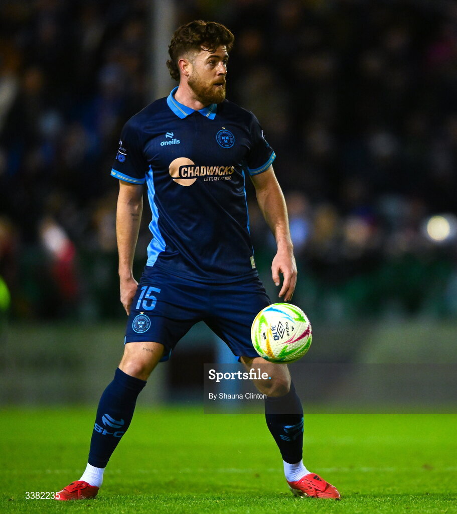 27 February 2026; Sam Bone of Shelbourne during the SSE Airtricity Men's Premier Division match between Drogheda United and Shelbourne at Sullivan & Lambe Park in Drogheda, Louth. Photo by Shauna Clinton/Sportsfile