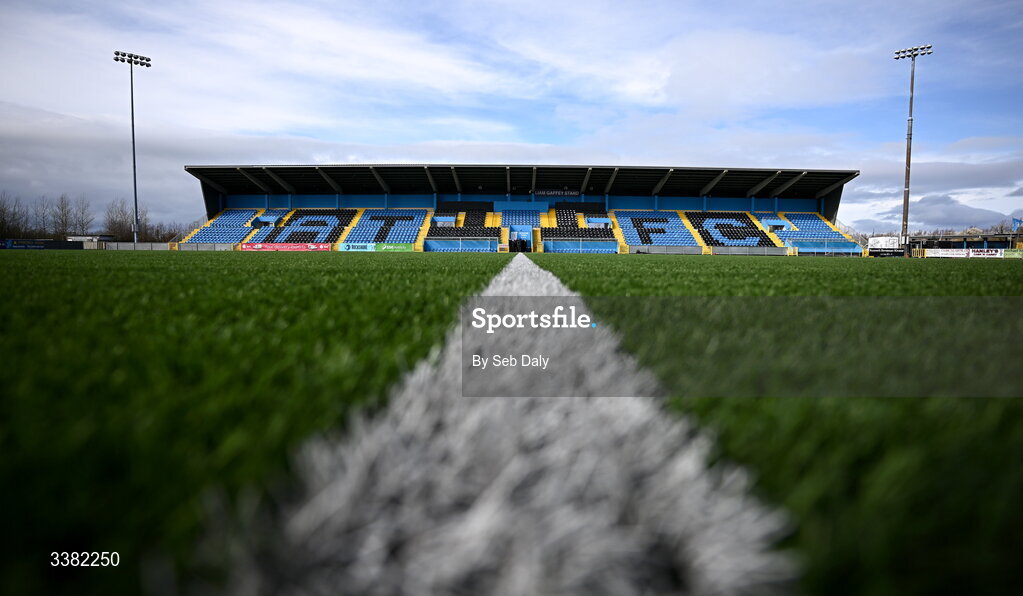8 March 2026; A general view inside the stadium before the 2026 Women's President's Cup final match between Athlone Town and Shelbourne at Athlone Town Stadium in Westmeath. Photo by Seb Daly/Sportsfile
