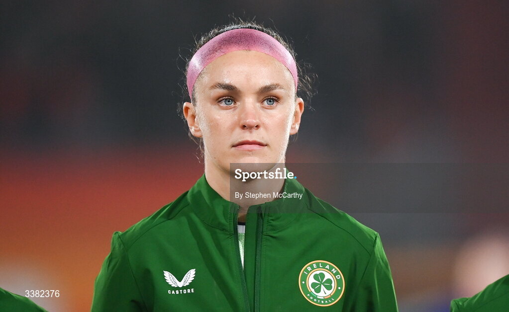 7 March 2026; Caitlin Hayes of Republic of Ireland before the 2027 FIFA Women’s World Cup Qualifier match between the Netherlands and Republic of Ireland at Stadion Galgenwaard in Utrecht, Netherlands. Photo by Stephen McCarthy/Sportsfile
