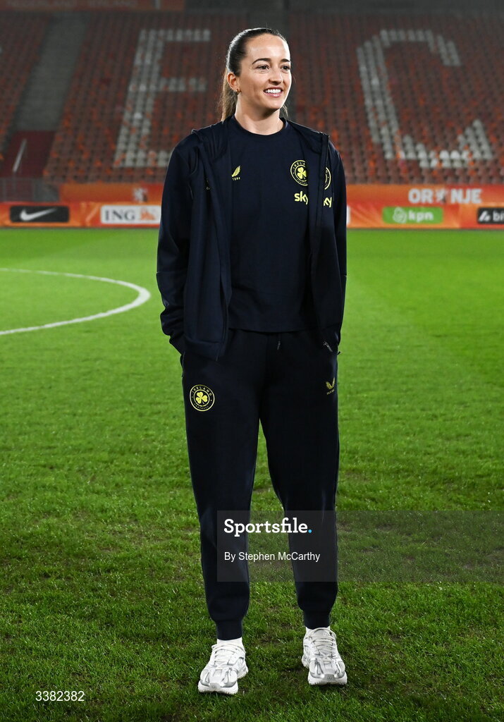 7 March 2026; Anna Patten of Republic of Ireland before the 2027 FIFA Women’s World Cup Qualifier match between the Netherlands and Republic of Ireland at Stadion Galgenwaard in Utrecht, Netherlands. Photo by Stephen McCarthy/Sportsfile