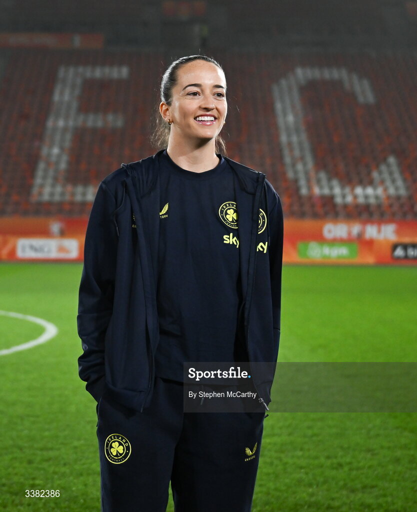 7 March 2026; Anna Patten of Republic of Ireland before the 2027 FIFA Women’s World Cup Qualifier match between the Netherlands and Republic of Ireland at Stadion Galgenwaard in Utrecht, Netherlands. Photo by Stephen McCarthy/Sportsfile