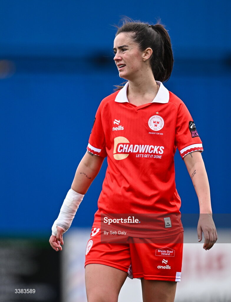 8 March 2026; Alex Kavanagh of Shelbourne during the 2026 Women's President's Cup final match between Athlone Town and Shelbourne at Athlone Town Stadium in Westmeath. Photo by Seb Daly/Sportsfile