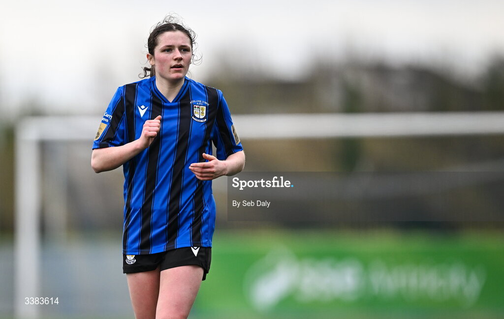 8 March 2026; Roisin Molloy of Athlone Town during the 2026 Women's President's Cup final match between Athlone Town and Shelbourne at Athlone Town Stadium in Westmeath. Photo by Seb Daly/Sportsfile