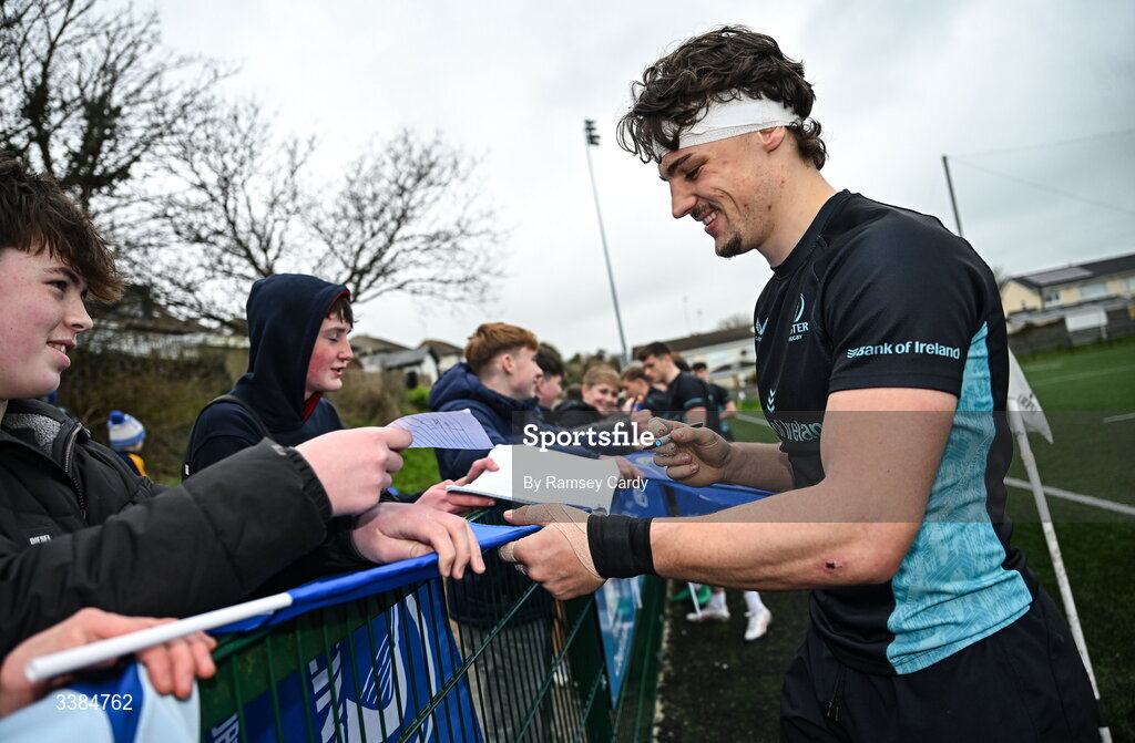 10 March 2026; Joshua Kenny during a Leinster Rugby open training session at Skerries RFC in Skerries, Dublin. Photo by Ramsey Cardy/Sportsfile
