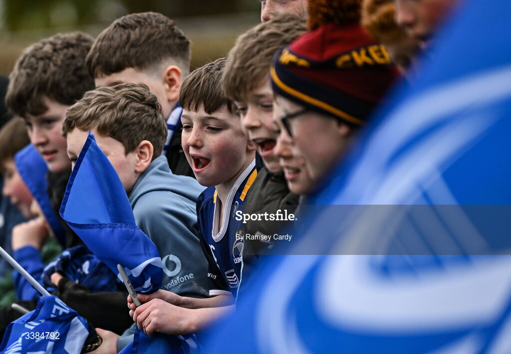 10 March 2026; Supporters during a Leinster Rugby open training session at Skerries RFC in Skerries, Dublin. Photo by Ramsey Cardy/Sportsfile