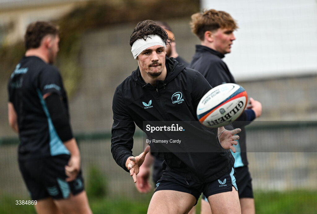 10 March 2026; Joshua Kenny during a Leinster Rugby open training session at Skerries RFC in Skerries, Dublin. Photo by Ramsey Cardy/Sportsfile
