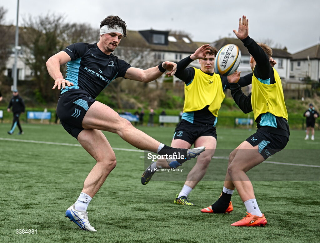 10 March 2026; Joshua Kenny during a Leinster Rugby open training session at Skerries RFC in Skerries, Dublin. Photo by Ramsey Cardy/Sportsfile