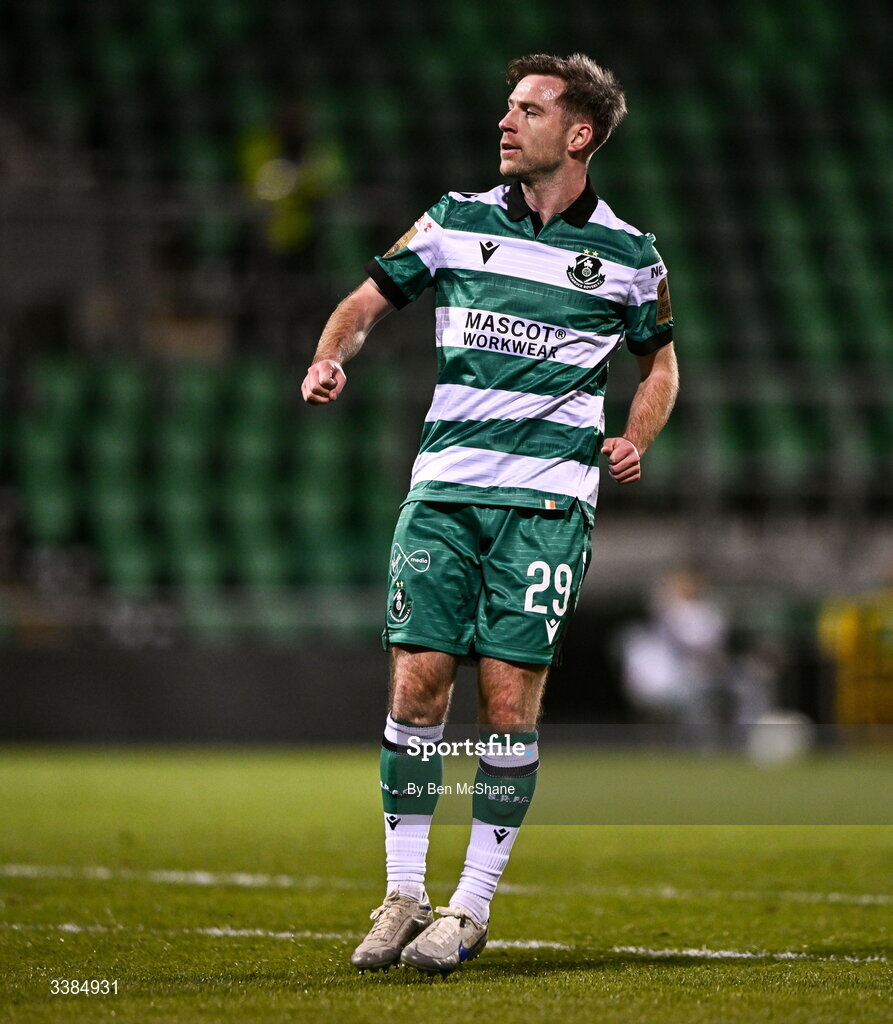 6 March 2026; Jack Byrne of Shamrock Rovers during the SSE Airtricity Men's Premier Division match between Shamrock Rovers and Derry City at Tallaght Stadium in Dublin. Photo by Ben McShane/Sportsfile