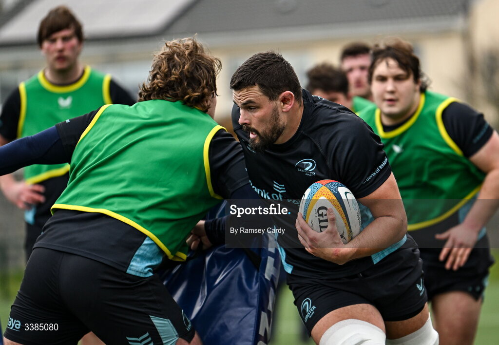 10 March 2026; Max Deegan during a Leinster Rugby open training session at Skerries RFC in Skerries, Dublin. Photo by Ramsey Cardy/Sportsfile