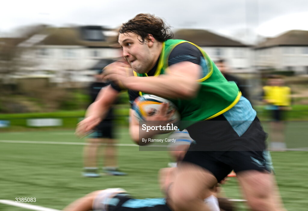 10 March 2026; Alex Usanov during a Leinster Rugby open training session at Skerries RFC in Skerries, Dublin. Photo by Ramsey Cardy/Sportsfile