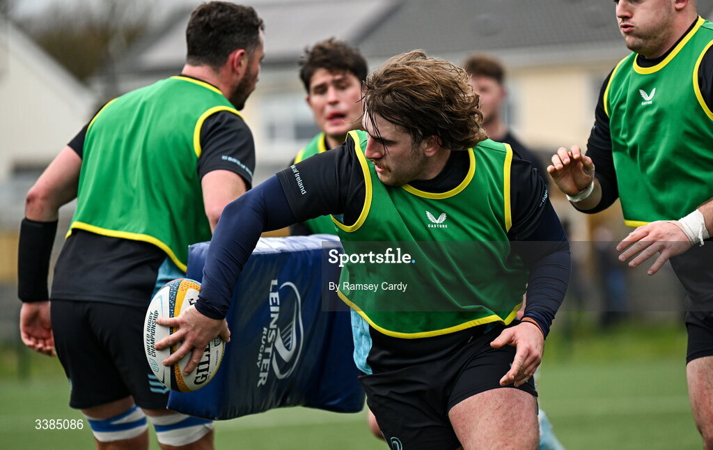 10 March 2026; John McKee during a Leinster Rugby open training session at Skerries RFC in Skerries, Dublin. Photo by Ramsey Cardy/Sportsfile