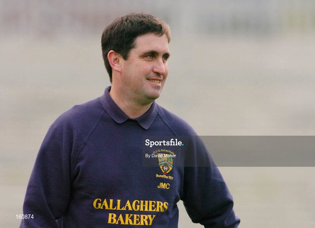 14 November 2004; John McConnell, Ardara manager, watches on during the game. AIB Ulster Senior Club Football Championship Quarter Final Replay, Mayobridge v Ardara, Newry, Co. Down. Picture credit; David Maher / SPORTSFILE