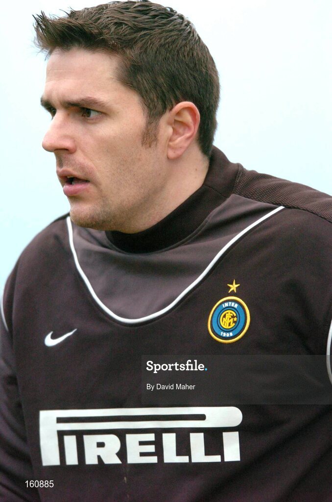 14 November 2004; Ardara goalkeeper Connor Curran wearing the club jersey of Italian soccer club Inter Milan during the game. AIB Ulster Senior Club Football Championship Quarter Final Replay, Mayobridge v Ardara, Newry, Co. Down. Picture credit; David Maher / SPORTSFILE