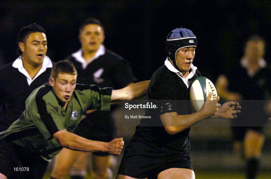 17 November 2004; Warren Dunn, New Zealand U21, in action against Michael Aspell, Connacht U21. U21 Representative Match, Connacht U21 v New Zealand U21, Dubarry Park, Athlone. Picture credit; Matt Browne / SPORTSFILE