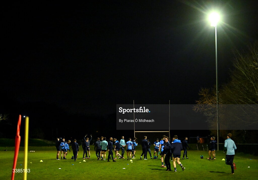 11 March 2026; A general view during a Dublin Football training session at Innisfails GAA Club in Dublin. Photo by Piaras Ó Mídheach/Sportsfile