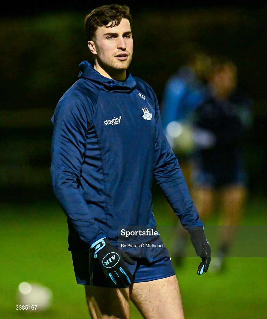 11 March 2026; Alex Gavin during a Dublin Football training session at Innisfails GAA Club in Dublin. Photo by Piaras Ó Mídheach/Sportsfile