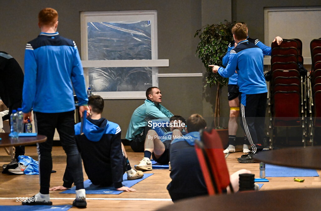 11 March 2026; Peadar Ó Cofaigh Byrne before a Dublin Football training session at Innisfails GAA Club in Dublin. Photo by Piaras Ó Mídheach/Sportsfile