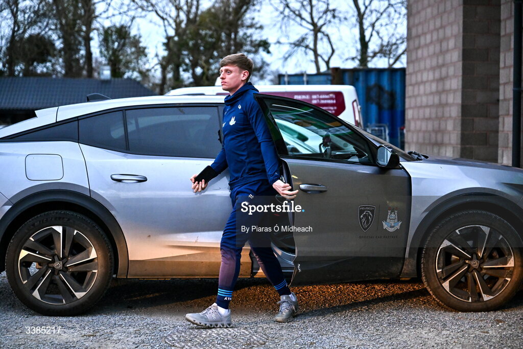 11 March 2026; Cian Murphy arrives for a Dublin Football training session at Innisfails GAA Club in Dublin. Photo by Piaras Ó Mídheach/Sportsfile