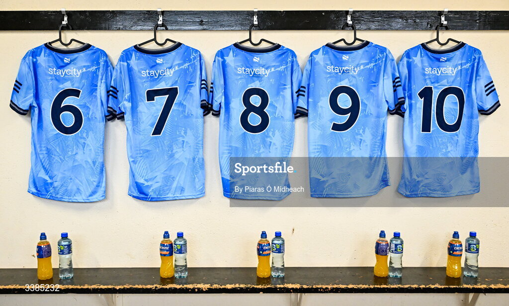 11 March 2026; A general view in a dressing room before a Dublin Football training session at Innisfails GAA Club in Dublin. Photo by Piaras Ó Mídheach/Sportsfile