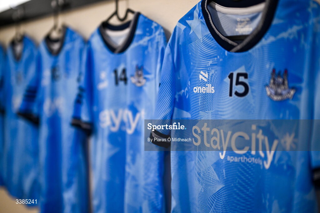 11 March 2026; A general view in a dressing room before a Dublin Football training session at Innisfails GAA Club in Dublin. Photo by Piaras Ó Mídheach/Sportsfile