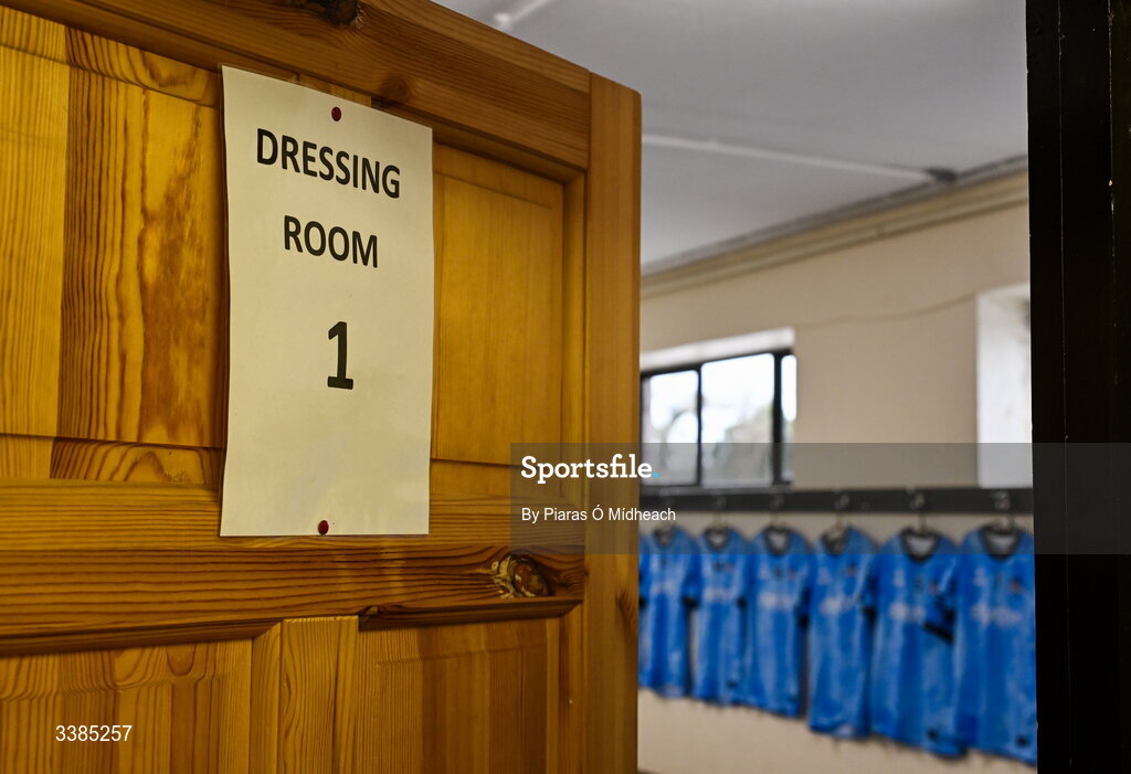 11 March 2026; A general view in a dressing room before a Dublin Football training session at Innisfails GAA Club in Dublin. Photo by Piaras Ó Mídheach/Sportsfile