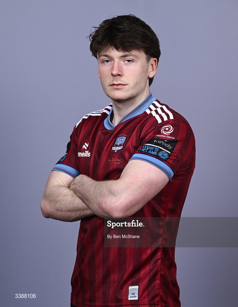 11 March 2026; Dara McGuinness during a Galway United squad portraits session at Diligent Headquarters in Galway. Photo by Ben McShane/Sportsfile