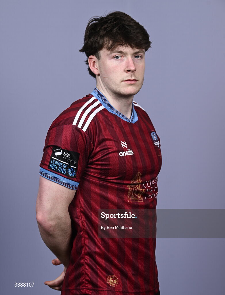 11 March 2026; Dara McGuinness during a Galway United squad portraits session at Diligent Headquarters in Galway. Photo by Ben McShane/Sportsfile
