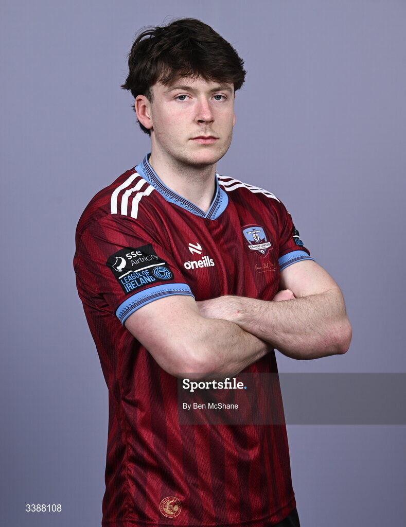 11 March 2026; Dara McGuinness during a Galway United squad portraits session at Diligent Headquarters in Galway. Photo by Ben McShane/Sportsfile