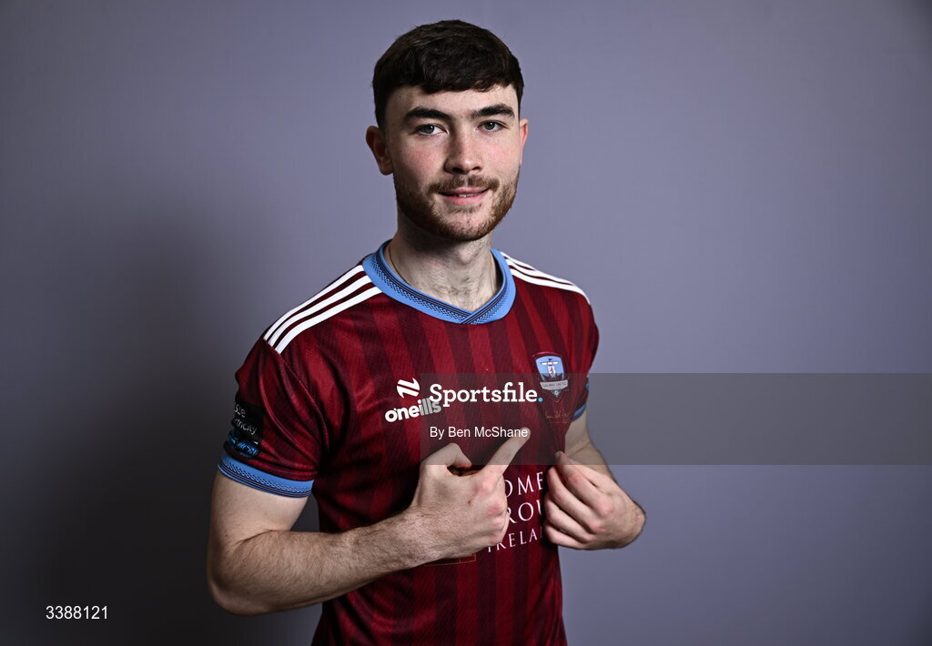 11 March 2026; Connor Barratt during a Galway United squad portraits session at Diligent Headquarters in Galway. Photo by Ben McShane/Sportsfile