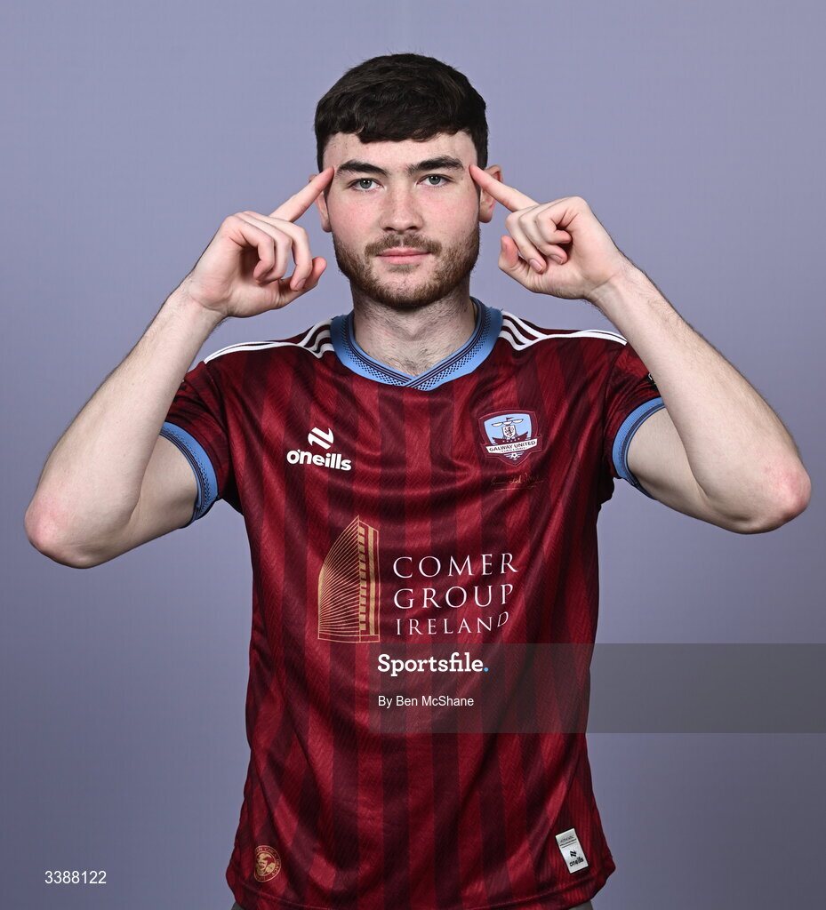 11 March 2026; Connor Barratt during a Galway United squad portraits session at Diligent Headquarters in Galway. Photo by Ben McShane/Sportsfile
