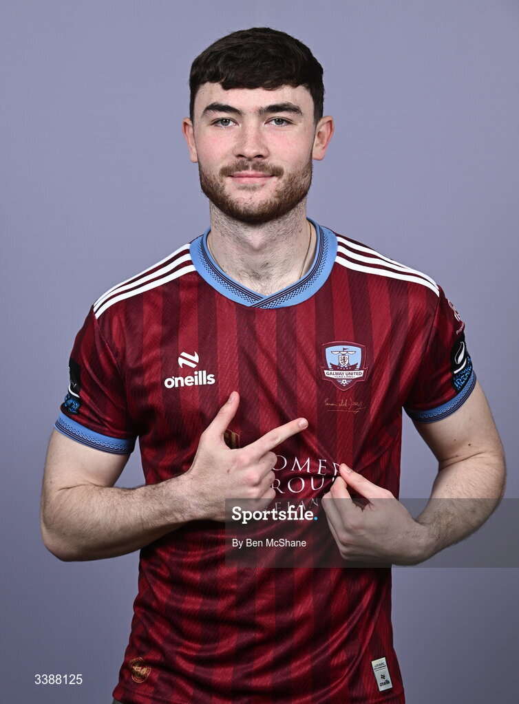 11 March 2026; Connor Barratt during a Galway United squad portraits session at Diligent Headquarters in Galway. Photo by Ben McShane/Sportsfile