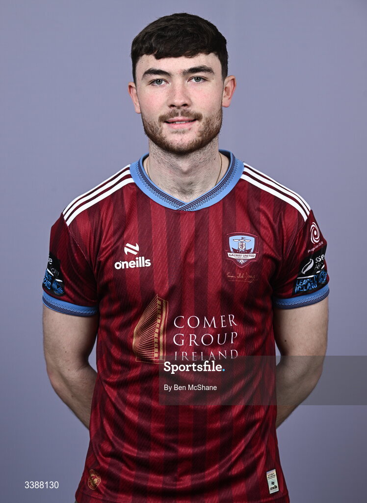 11 March 2026; Connor Barratt during a Galway United squad portraits session at Diligent Headquarters in Galway. Photo by Ben McShane/Sportsfile