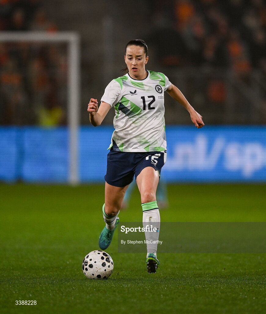 7 March 2026; Anna Patten of Republic of Ireland during the 2027 FIFA Women’s World Cup Qualifier match between the Netherlands and Republic of Ireland at Stadion Galgenwaard in Utrecht, Netherlands. Photo by Stephen McCarthy/Sportsfile