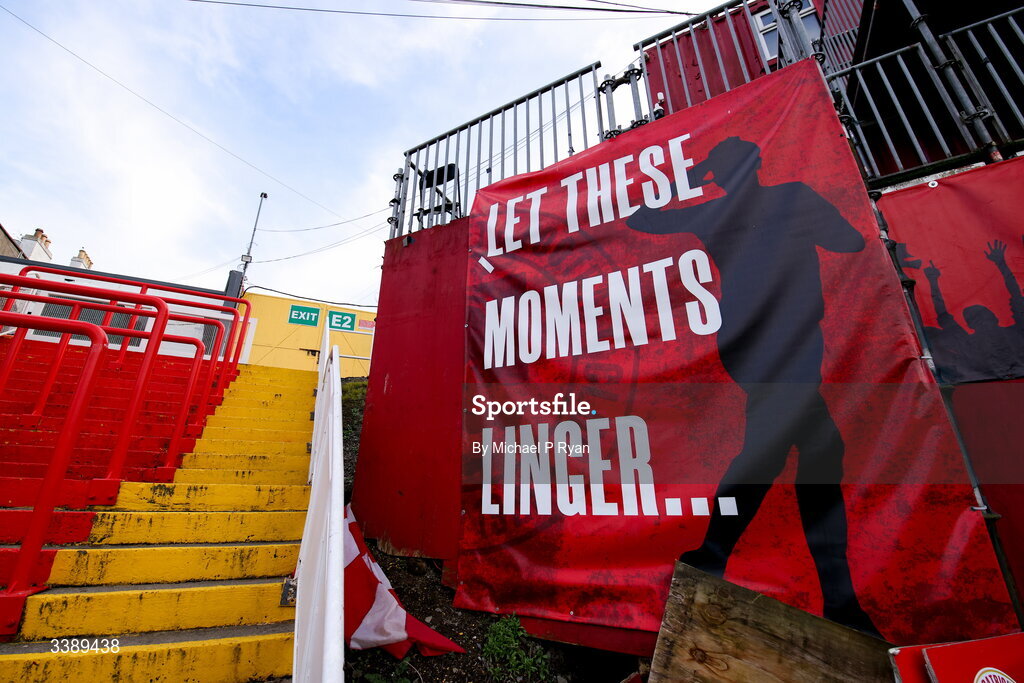 13 March 2026; A general view of  Richmond Park before the SSE Airtricity Men's Premier Division match between St Patrick's Athletic and Drogheda United at Richmond Park in Dublin. Photo by Michael P Ryan/Sportsfile