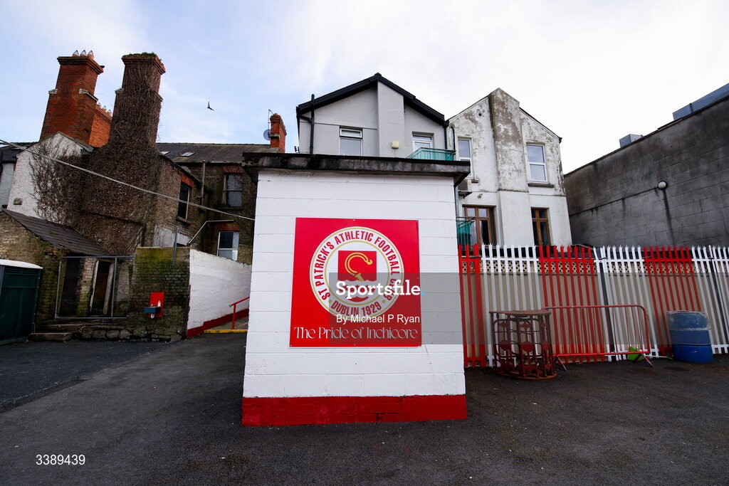 13 March 2026; A general view of  Richmond Park before the SSE Airtricity Men's Premier Division match between St Patrick's Athletic and Drogheda United at Richmond Park in Dublin. Photo by Michael P Ryan/Sportsfile
